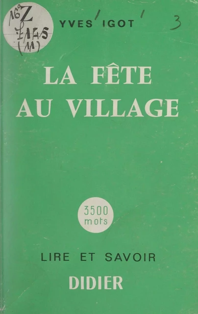 La fête au village - Yves Igot - FeniXX réédition numérique