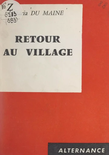 Retour au village - Maria du Maine - FeniXX réédition numérique