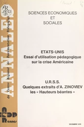 États-Unis : essai d'utilisation pédagogique sur la crise américaine