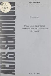 Pour une approche sémiotique et narrative du droit