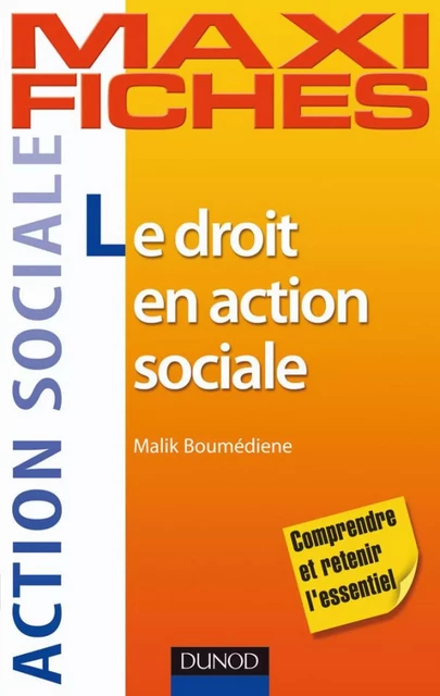 Maxi-fiches - Le droit en action sociale - Malik Boumédiene - Dunod