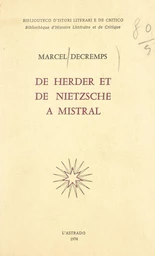 De Herder et de Nietzsche à Mistral