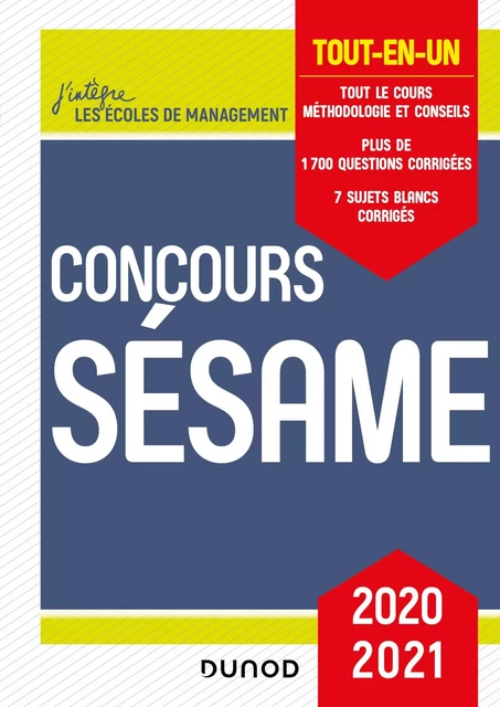 Concours Sésame - 2020-2021 - Marie-Virginie Speller, Pia Boisbourdain, Catherine Baldit-Dufays, Marie-Annik Durand - Dunod