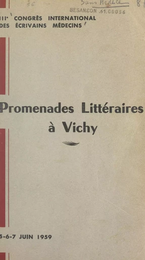 Promenades littéraires à Vichy -  Collectif - FeniXX réédition numérique