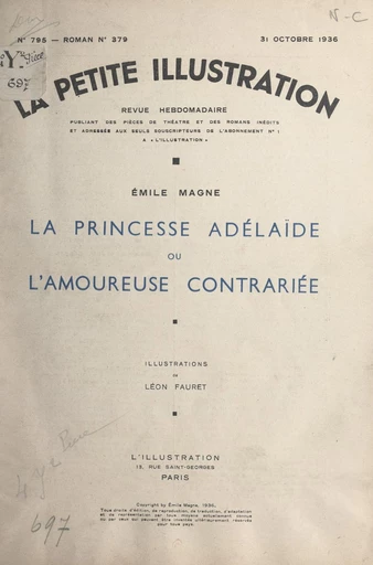 La princesse Adélaïde - Emile Magne - FeniXX réédition numérique