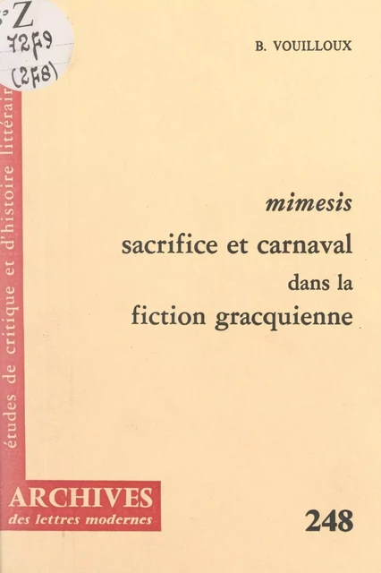 Mimesis - Bernard Vouilloux - FeniXX réédition numérique