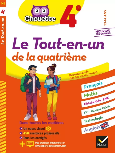 Chouette - Le Tout-en-un 4e - Gérard Bonnefond, Daniel Daviaud, Cécile Gaillard, Nicole Nemni-Nataf, Bernard Revranche, Corinne Touati, Christophe Clavel - Hatier