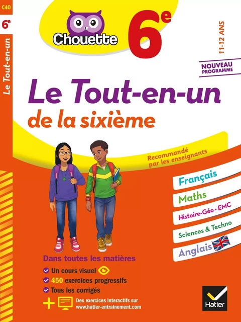 Chouette - Le Tout-en-un 6e - Gérard Bonnefond, Daniel Daviaud, Cécile Gaillard, Thierry Marquetty, Nicole Nemni-Nataf, Bernard Revranche, Corinne Touati - Hatier