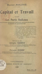 Capital et travail devant les partis radicaux