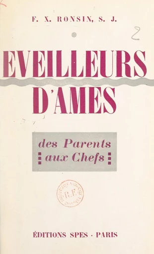 Éveilleurs d'âmes - François-Xavier Ronsin - FeniXX réédition numérique