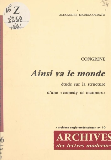 Ainsi va le monde - Alexandre Maurocordato - FeniXX réédition numérique