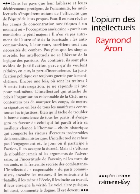 L'Opium des intellectuels - Raymond Aron - Calmann-Lévy