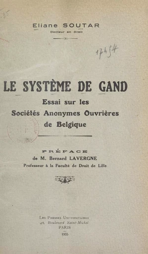 Le système de Gand - Éliane Soutar - FeniXX réédition numérique