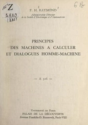 Principes des machines à calculer et dialogues homme-machine