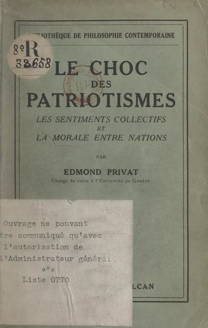 Le choc des patriotismes - Edmond Privat - FeniXX réédition numérique