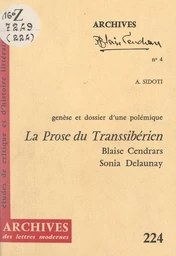 La prose du Transsibérien et de la petite Jehanne de France, Blaise Cendrars-Sonia Delaunay