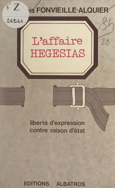 L'affaire Hégésias - François Fontvieille-Alquier - FeniXX réédition numérique