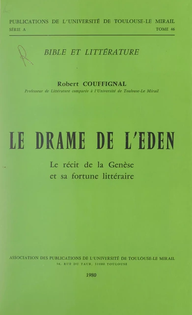 Le drame de l'Eden - Robert Couffignal - FeniXX réédition numérique