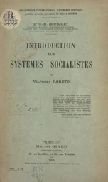 Introduction aux systèmes socialistes de Vilfredo Pareto