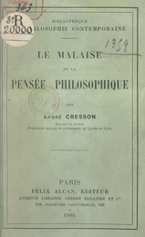 Le malaise de la pensée philosophique