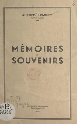 Mémoires et souvenirs