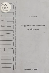 La grammaire narrative de Greimas