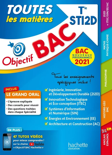 Objectif Bac 2021 Toutes les matières Term STI2D -  Collectif - Hachette Éducation