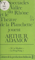 Les spectacles de la vallée du Rhône et le Théâtre de la Planchette jouent Arthur Adamov