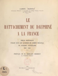 Le rattachement du Dauphiné à la France