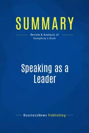 Summary: Speaking as a Leader