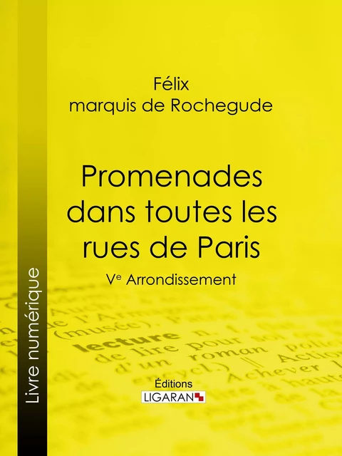 Promenades dans toutes les rues de Paris - Félix Marquis de Rochegude,  Ligaran - Ligaran