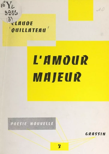 L'amour majeur - Claude Quillateau - FeniXX réédition numérique