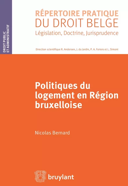 Politiques du logement en région bruxelloise - Nicolas Bernard - Bruylant