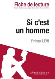 Si c'est un homme de Primo Levi (Fiche de lecture)