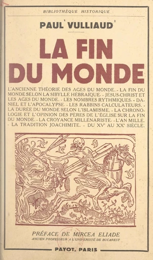 La fin du monde - Paul Vulliaud - FeniXX réédition numérique