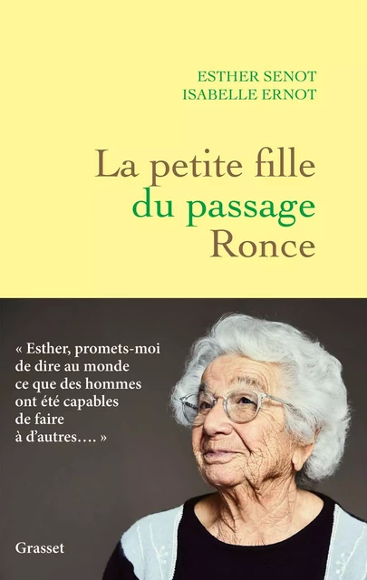 La petite fille du passage Ronce - Esther Senot, Isabelle Ernot - Grasset