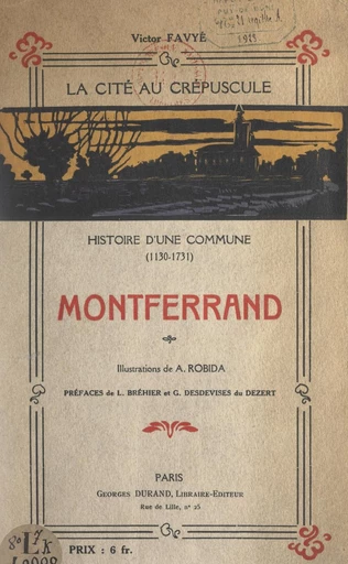 Guide du touriste à Montferrand - Victor Favyé - FeniXX réédition numérique