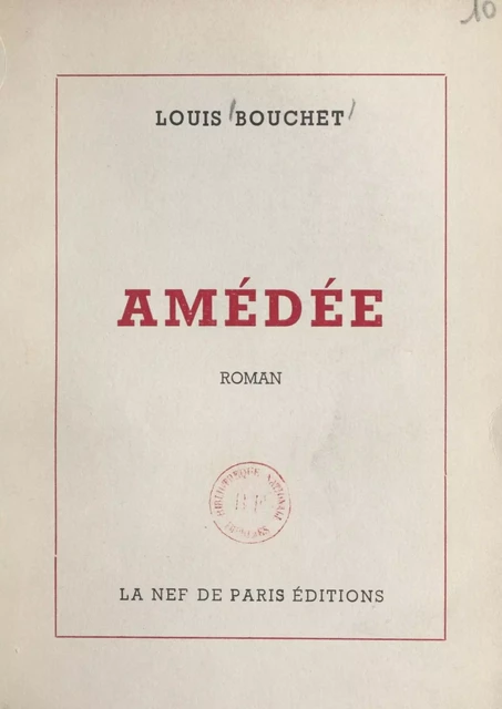 Amédée - Louis Bouchet - FeniXX réédition numérique