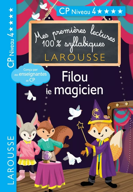 Premières lectures syllabiques - Filou, le magicien, niveau 4 -  COLLECTF - Larousse