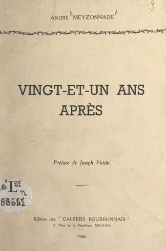 Vingt-et-un ans après - André Meyzonnade - FeniXX réédition numérique