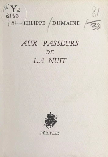 Aux passeurs de la nuit - Philippe Dumaine - FeniXX réédition numérique