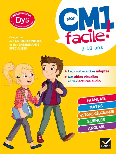 Mon CM1 facile ! adapté aux enfants DYS ou en difficulté d'apprentissage - Evelyne Barge, Marco Overzee, Buster Bone - Hatier