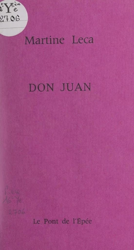 Don Juan - Martine Leca - FeniXX réédition numérique