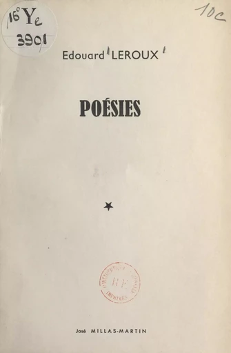 Poésies - Édouard Leroux - FeniXX réédition numérique