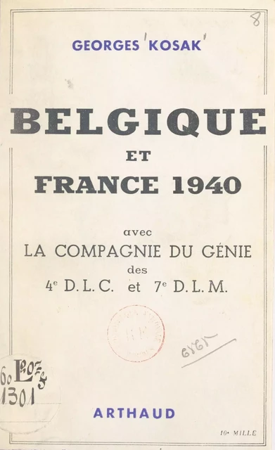 Belgique et France 1940 - Georges Kosak - FeniXX réédition numérique