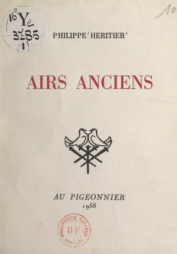 Airs anciens - Philippe Héritier - FeniXX réédition numérique