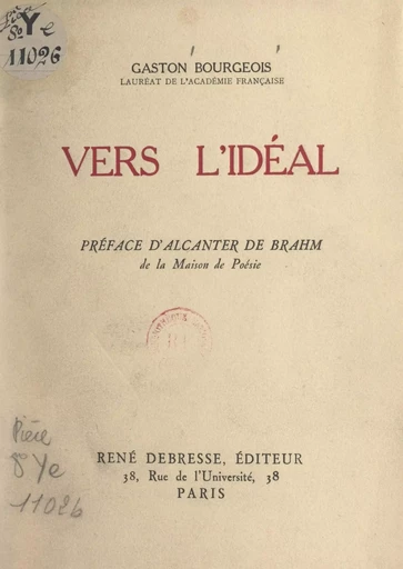 Vers l'idéal - Gaston Bourgeois - FeniXX réédition numérique