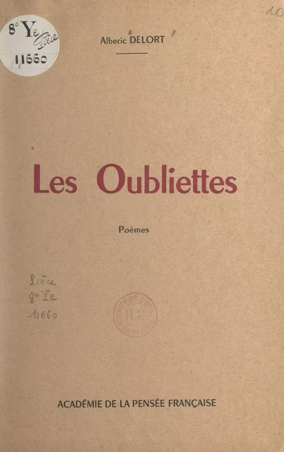 Les oubliettes - Albéric Delort - FeniXX réédition numérique