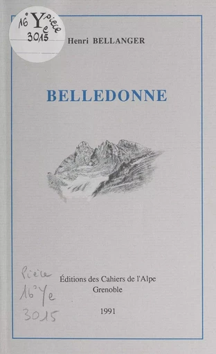 Belledonne - Henri Bellanger - FeniXX réédition numérique