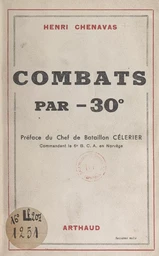 Combats par moins 30°